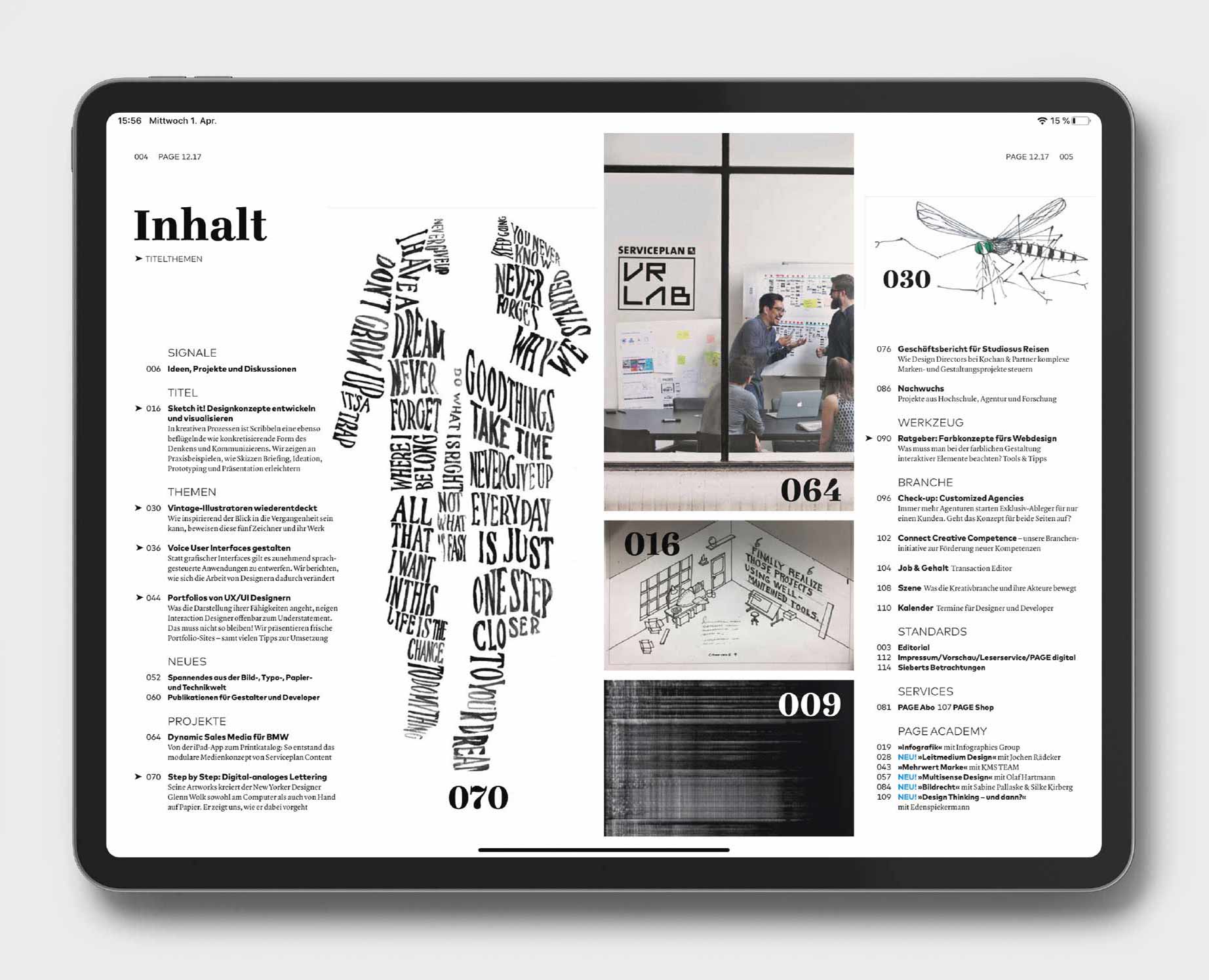 zartbitter Page Referenz Ansicht iPad