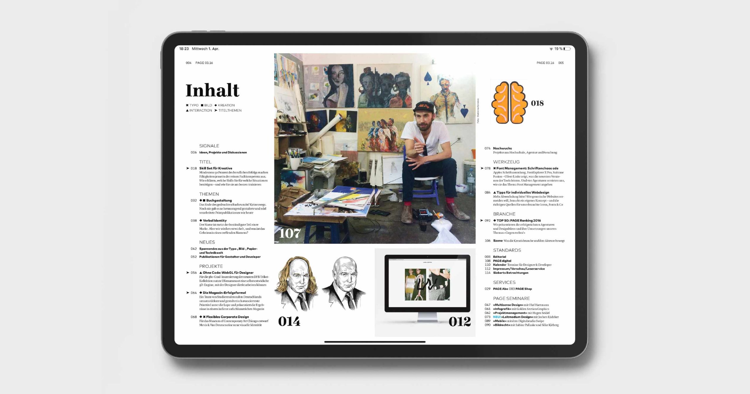 zartbitter Page Referenz Ansicht iPad