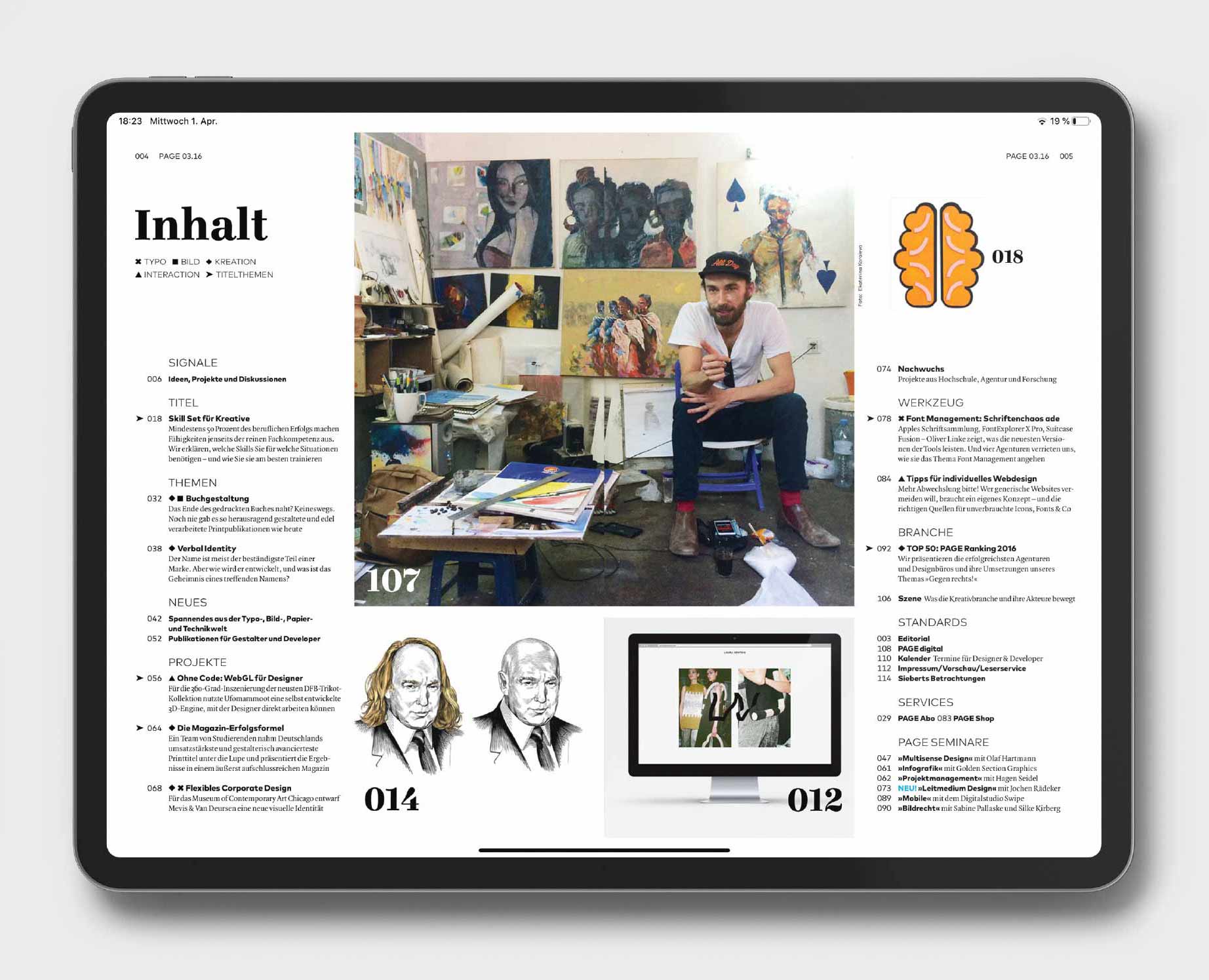 zartbitter Page Referenz Ansicht iPad