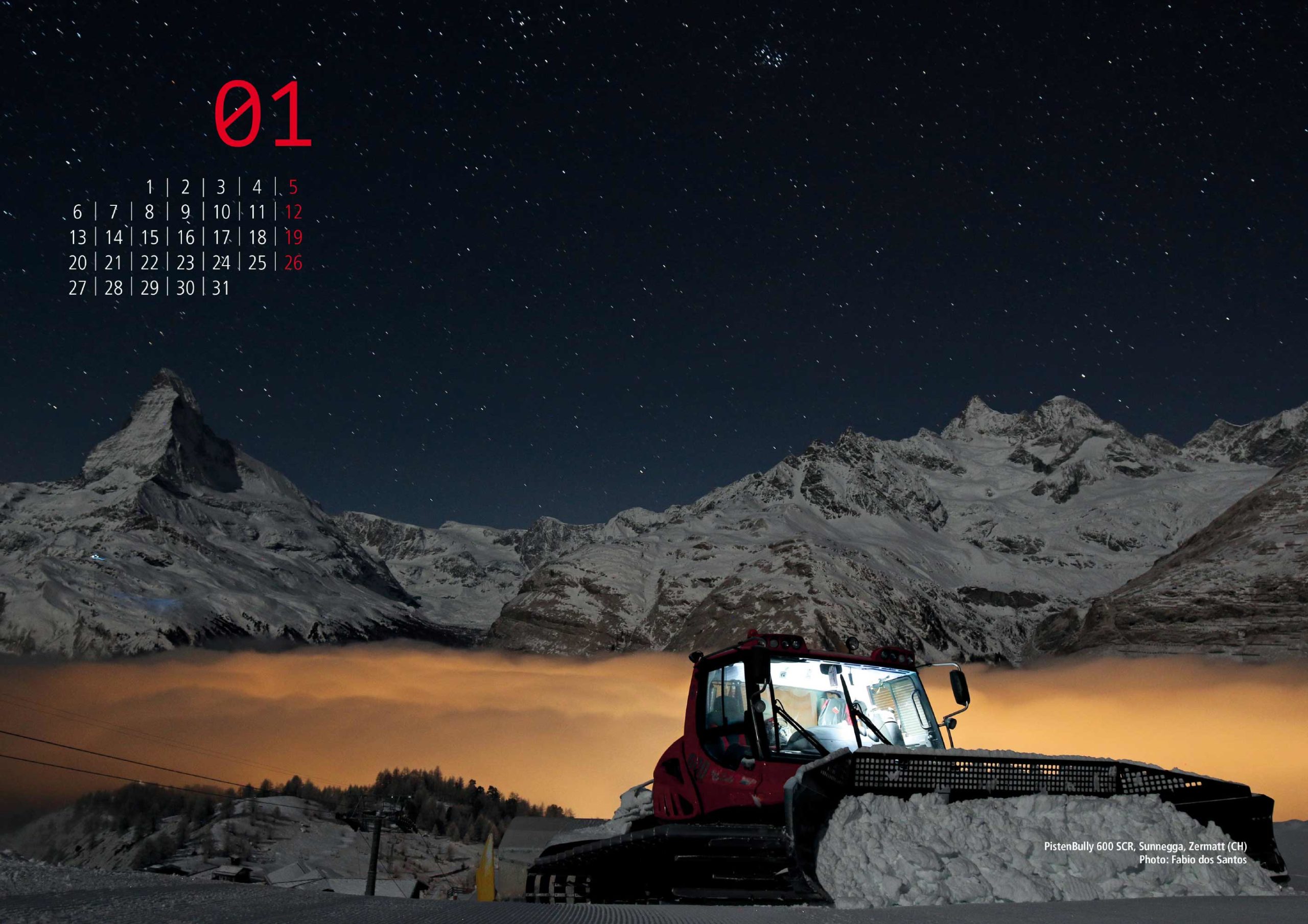 zartbitter Pistenbully Referenz Kalender