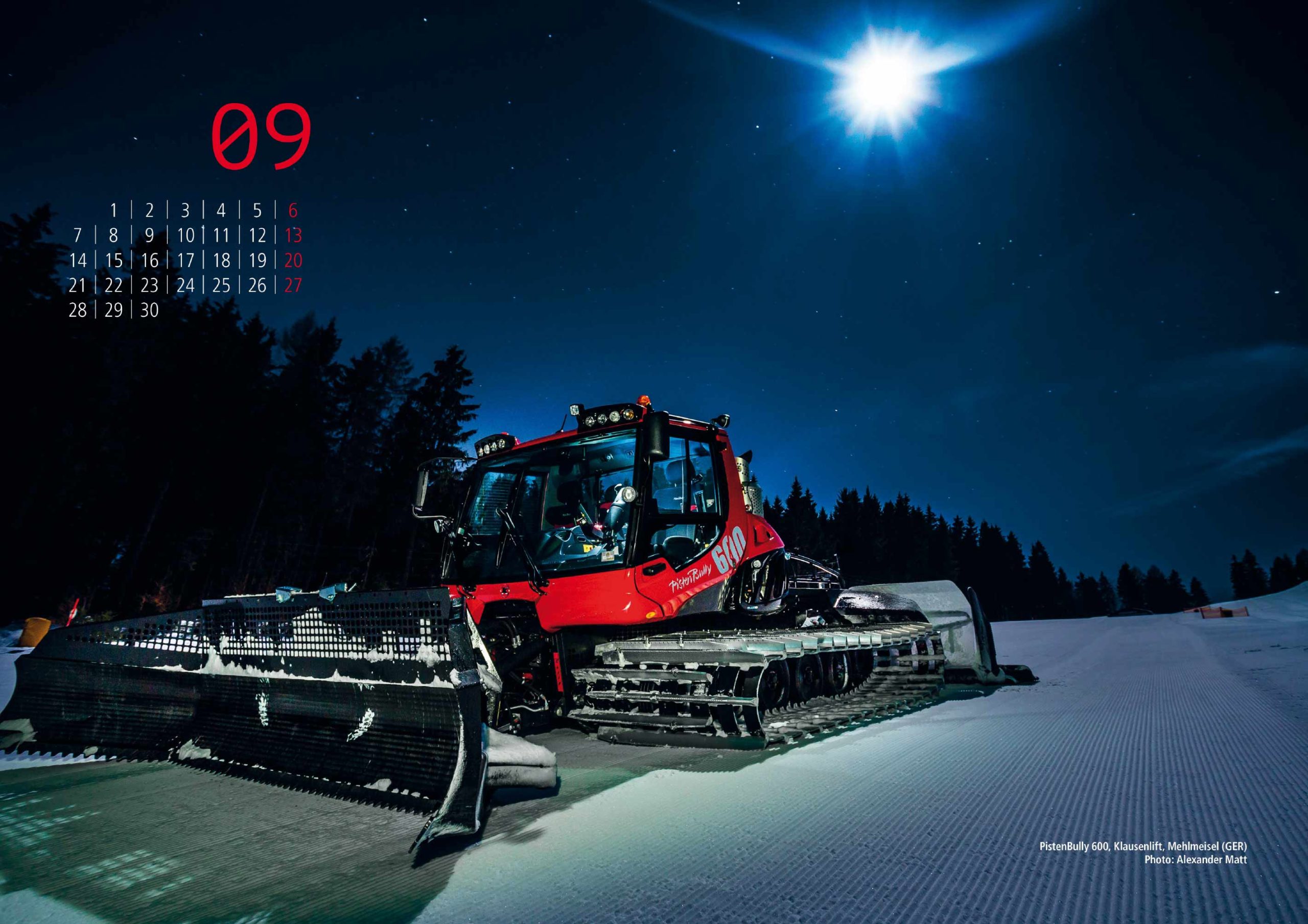 zartbitter Pistenbully Referenz Kalender
