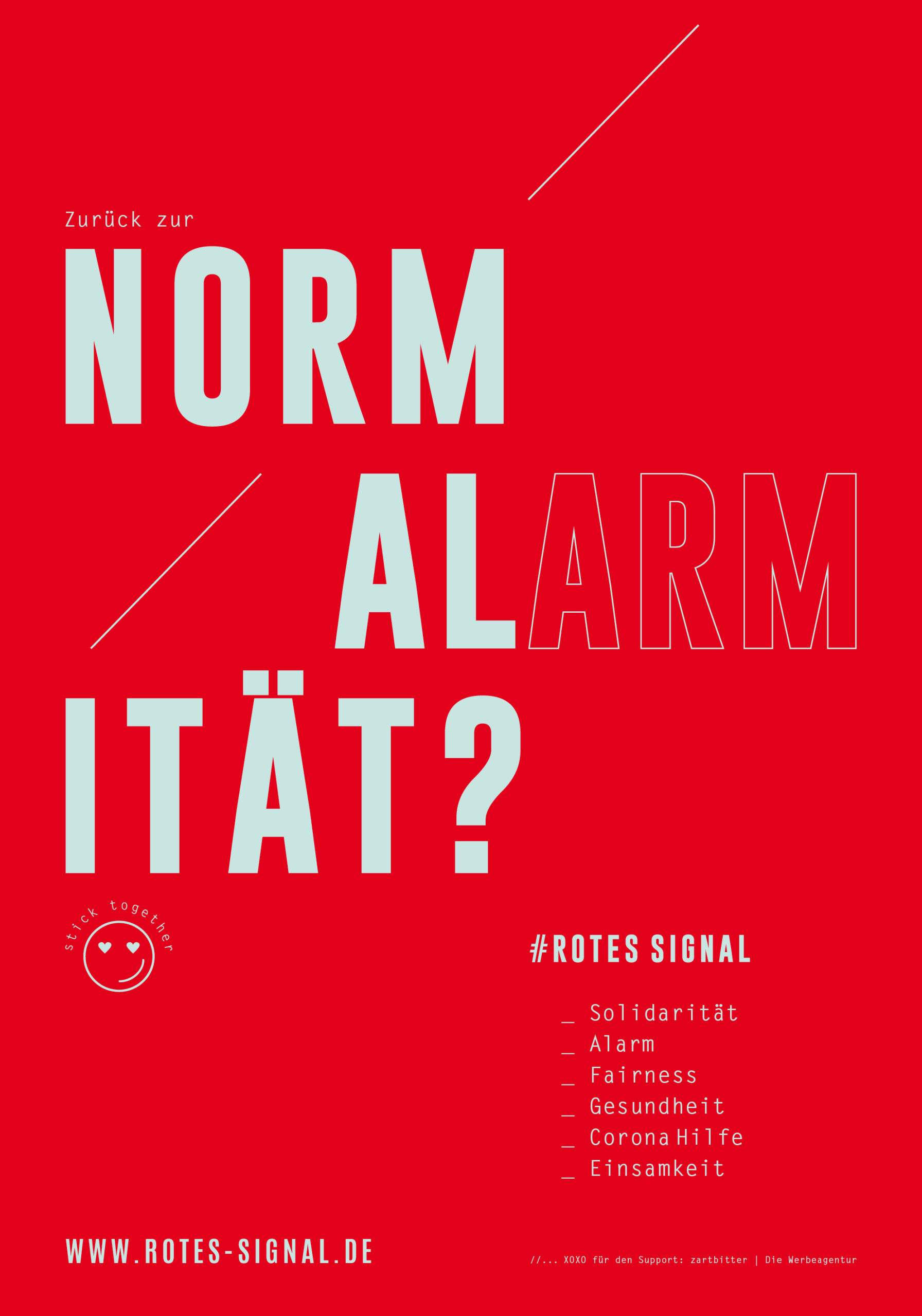 Rotes Signal Poster