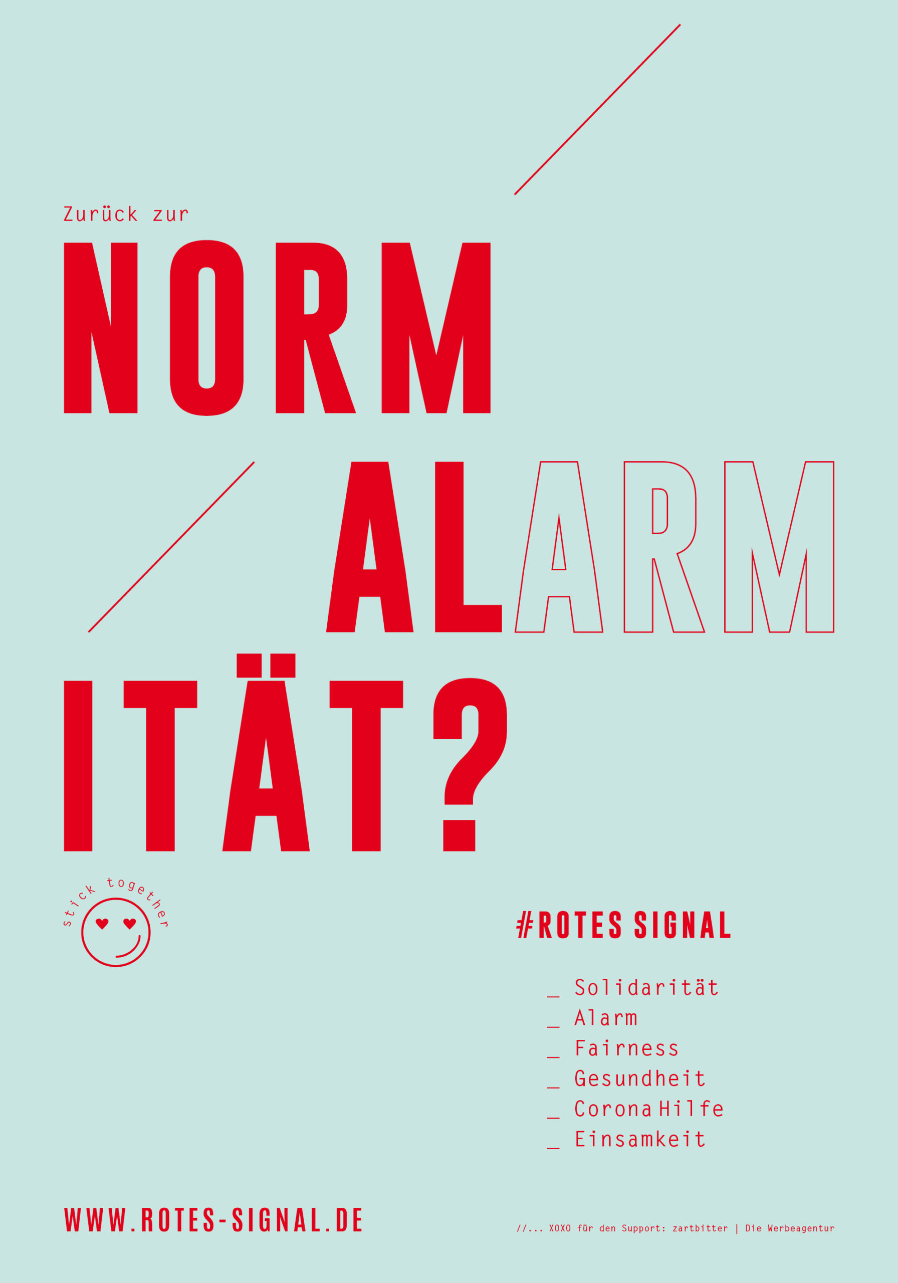 Rotes Signal Poster